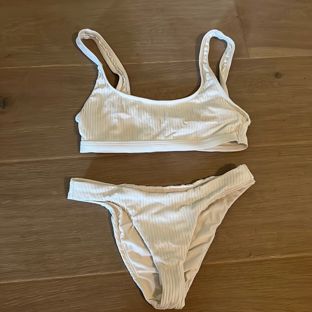Good American white bikini